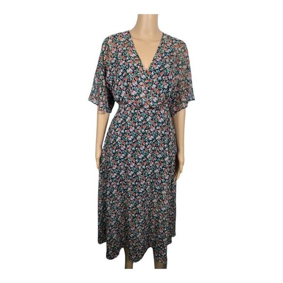 Rebecca Minkoff Ali‎ Women's Black Floral Print Short Sleeve Dress Size 0… - Picture 4 of 12